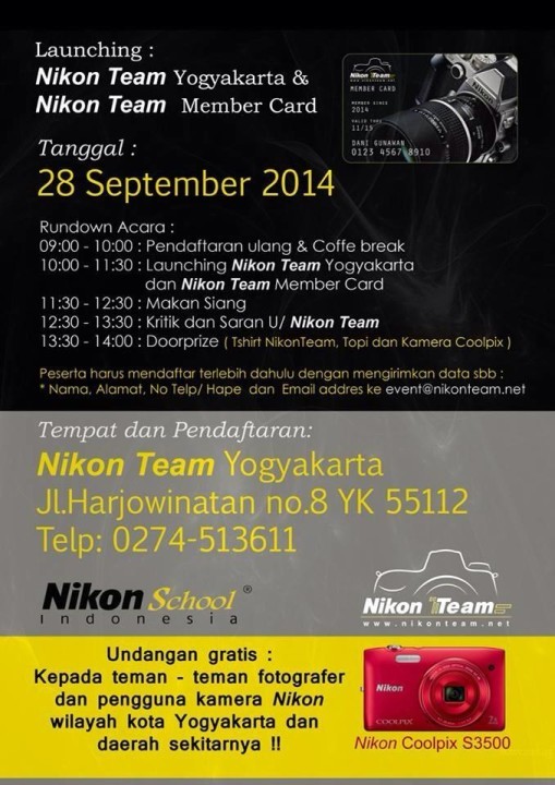 Acara Launching Member Card Nikon Team Yogyakarta