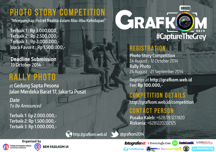 Kompetisi Fotografi GRAFKOM 2014 (Deadline: 12 Oktober 2014)
