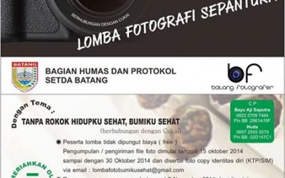 Lomba Fotografi Sepantura “Tanpa Rokok Hidupku Sehat, Bumiku Sehat”