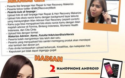 Lomba Foto Hair Recovery Makarizo : “Eksis Narsis” | DL : 31 Desember | Win : Handphone